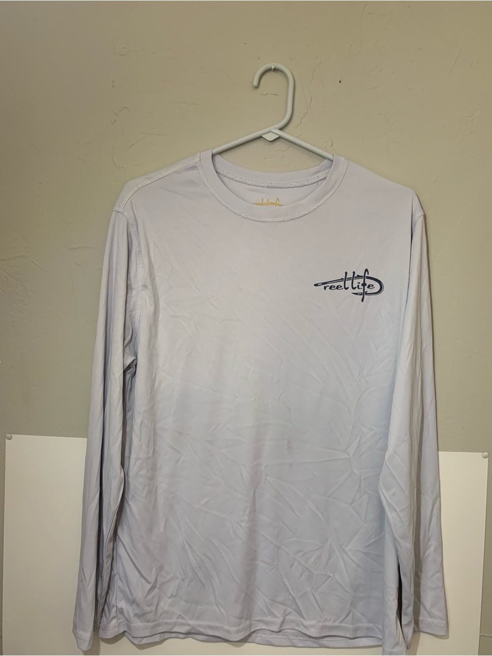 Reel Life Men’s Long-Sleeve Performance Shirt in White